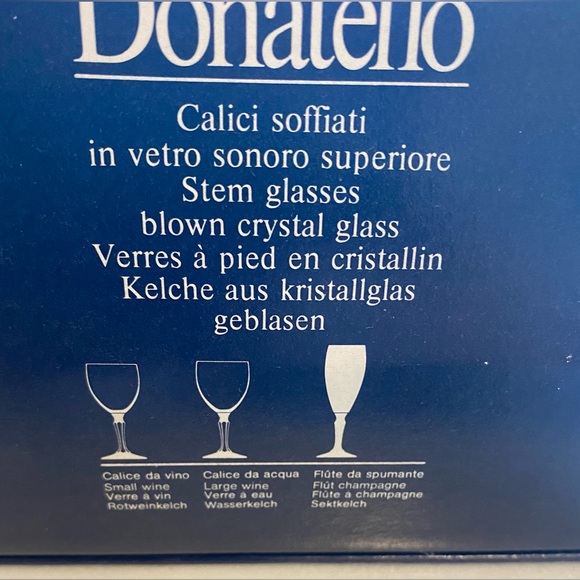 NIB 6 Champagne Flutes - Handblown Bormioli โDonatelloโ by Luigi Bormioli, Italy - Picture 6 of 9